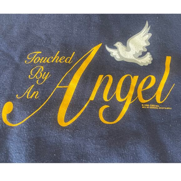 Vintage 90s Touched By An Angel Sweatshirt CBS TV Script Size Adult Medium - Picture 2 of 7